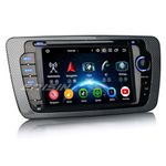 Erisin 8-Core 4GB RAM+64GB ROM Android 13 Car Stereo GPS Sat Nav for Seat Ibiza 2009-2013 7 Inch DVD Player Supports IPS Touch Screen Wireless CarPlay Android Auto DSP DAB+ Bluetooth 5.0 OBD2 WiFi