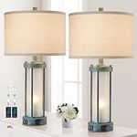RORIA Set of 2 Rustic Table Lamps f