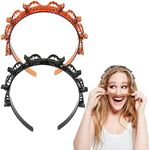 2 Pcs Clip Headbands,Multi-Layer Te