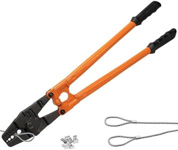 Wirefy Wire Rope Crimping Tool | Swaging Tool for Aluminium Ferrule Sleeves | Heavy-Duty Steel Cable Crimping | Wire Rope Crimper | Cable Crimp with Cutting Function