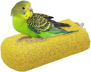 Bird Calcium Teeth Chew Toy Hamster Grinding Stone for Parrot Parakeet Cockatiel Rabbit Chinchilla Squirrel Cage Perch Stand (Random Color) (S)