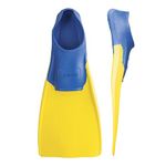 FINIS Men's Finis Long Floating training swim fins, Blue/Yellow, EU 33-35 - XS UK