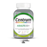 Centrum Adult 50+, World's No.1 Multivitamin with Calcium, Vitamin D3 & 21 other Nutrients for Overall Health, Strong Joints & Heart Health (Veg) 50 Tablets