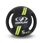 COUGAR Dual Handle Rubber Moulded Medicine Ball for Intense Workout, 5 KG