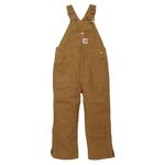 Carhartt Boys' Insulated Canvas Bib Overalls Brown, 14