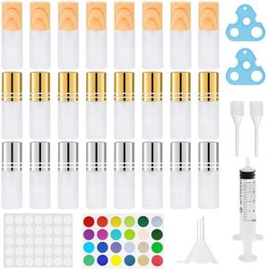 Bohoray 24pcs Roll On Aceites Esenciales, Botellas Roll On Cristal con Bolas de Acero Inoxidable, 5ml Rellenable Perfume Roll On, Botellas de Aceite Esencial para Masajes, Mezclas de Aromaterapia