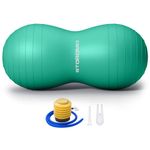 STOROMO Peanut Ball,Peanut Exercise Ball,Yoga Ball,Pregnancy Ball,Peanut Stability Ball,for Kids Therapy,Labor Birthing,Core Strength Training(Include Pump) (Green, 23.6x11.8 inch (60x30cm))