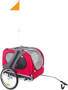 Lucky Dog Red Pull-Behind Dog Bicycle Trailer Pet Carrier