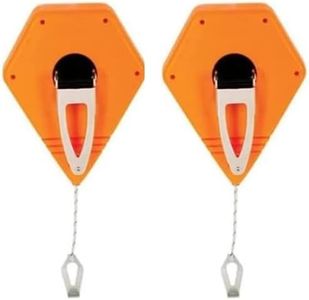 Zimpty 2PCS Keson P100 Octoganal Chalk Line Reel, 1.5mm String, 2-4-Ounce Capacity, 100-Foot (2)