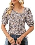 Micoson Women's Pink Floral Top Sty