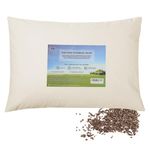 LOFE Organic Buckwheat Pillow for Sleeping - Kids/Travel Size 11''x16'', Adjustable Loft, Breathable for Cool Sleep, Cervical Support for Back and Side Sleepers(Tartary Buckwheat Hulls)