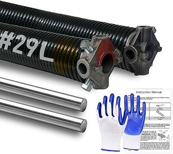 Jachee Garage Door Spring 250"x2"x29" (Pair), Torsion Spring Kit with Electrophoretic Coating & Installation Tools (Winding Bars & Gloves), Ideal Garage Door Spring Replacement, Minimum 20,000 Cycles