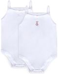 Feathers Baby Girls 100% cotton super soft One-piece Bodysuits 2-Pack