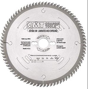 CMT 281.080.10M Industrial Panel Sizing Saw Blade and 250mm 9-27/32-Inch by 80 Teeth TCG Grind with 30mm Bore