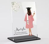 Personalised Bee - Personalised Graduation Gift For Her, Congratulations Present for Daughter, Girlfriend, Sister, Friend, Granddaughter Illustration Portrait Acrylic Plaque Available in 5"x7" or A5