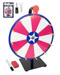 JstFrU 12 Inch Spinning Prize Wheel-12 Slots Color Tabletop Roulette Spinner Wheel of Fortune,with Dry Erase Marker & Eraser,for Carnival, Trade Show, Win Fortune Spin Games