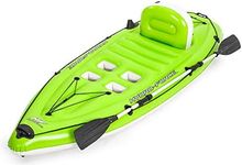 Bestway Bw65097 Inflatable Kayak, Green, Vinyl, 1-Person, 150 kg Capacity