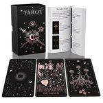 ACELION Original Tarot Card Set with Guide, 78 Pieces of Tarot Cards with Gold foil on The Surface, Fortune-Telling Game, Tarot for Beginners……