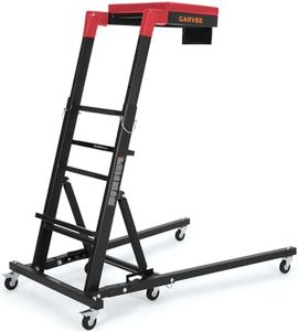 Garvee Top Side Creeper, 48 in-68 in Adjustable Height, 400 LBS Capacity, High Top Automotive Creeper with 6 Swivel Caster Wheels, Heavy Duty Foldable Creeper for Garage Shop, Black