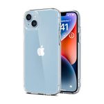 ZedGear Case for iPhone 14 Plus Silicone Case Clear Transparent Shockproof Scratch Resistant Protective Phone Soft Silicone Slim Cover for iPhone 14 Plus (Transparent)