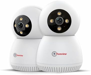 Trueview 3MP WiFi Robot CCTV Camera (Pack of 2) | Indoor Security & Baby Monitoring Camera | 360° Pan Tilt | AI Tracking | Color Night Vision | Two-Way Audio | Alexa | STQC Certified
