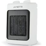 NETTA Heater Ceramic Fan Heater 2000W - 3 Heat Settings & Thermostat with Tip Over & Overheat Protection, Portable and Compact Electric Space Heater - White