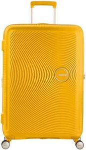 American Tourister Soundbox - Handgepäck Koffer 55 x 40 x 20/23 cm - Hartschalen Kabinentrolley für die meisten Airlines inkl. EasyJet - Erweiterbar, 4 Rollen & TSA-Schloss - 35.5/41 L - Gelb