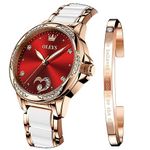 Ladies Watches Automatic Elegant Mechanical Analogue Fashion Diamond Dress Date Ceramic Stainless Steel Strap Rose Gold Wrist Watch for Women