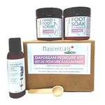 Nascentials Pedicure Kit 3 Step Set - Soak, Scrub and Moisturize Your Feet Made With Essential Oils (Lavender Daydream) Gift Set