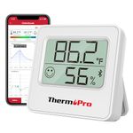 ThermoPro TP357 Digital Hygrometer Indoor Thermometer of 260FT, Bluetooth Thermometer Humidity Meter with Smart App, Room Thermometer Humidity Gauge with Temperature Humidity Sensor