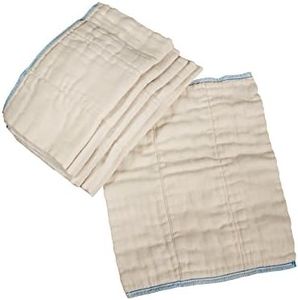 Unbleached Prefold Cloth Diapers by OsoCozy – 100% Cotton, Durable, Soft, Absorbent, Sustainable & Economical - 12"x16", Fits 7-15 Lbs. - (Infant 4x8x4)