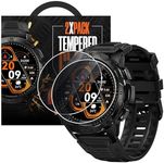 CARBINOX Tempered Glass Screen Protector Compatible Smartwatches - High Transparency, Anti Scratch, High Sensitivity, Bubble Free (2 Pack) Blaze R