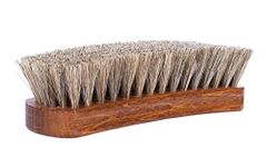 Kaps Premium Quality Shoe Brush Lux, Natural Horsehair, Shine Buff Polish (17 cm Length)