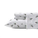 Nautica - Full Sheets, Brushed Flannel Bedding Set, Soft & Cozy Bedroom Decor (Penguin Toss, Full)