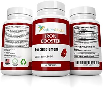 Iron Booster - Iron Supplement for Women - Helps Boost Red Blood Cell Production with Slow Release Non Constipating Ferrous Iron Pills for Women - Best Iron Supplements for Anemia - Raw Iron Vitamins