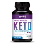 Vokin Biotech Keto Advanced with Green Coffee Extract For Weight Management | Appetite Control Supplement for Men & Women 60 Capsules (Black)