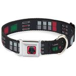 Buckle-Down Dog Collar Seatbelt Buckle Star Wars Darth Vader Utility Belt Bounding3 Black Grays Reds 9 to 15 Inches 1.0 Inch Wide, Multi Color (DC-SB-SWBBV-WSW141-1.0-S)