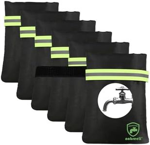 6Pack Outdoor Faucet Covers for Winter: Freeze Protection 8.5″x5.9″x1.9″ Spigot Cover Bags Winter Insulated Covers with Reflective Strips(Black)