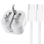 【MFi Certified】 iPhone 15 Charger Fast Charging, PD 20W USB C Wall Charger Plug with 2M USB C to USB C Fast Charging Data Sync Cable for iPhone 15/15 Plus/15 Pro/15 Pro Max, iPad Pro/Air/Mini/10th