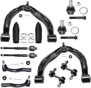 Detroit Axle - Front End 12pc Suspension Kit for Nissan Titan Armada INFINITI QX56, 2 Upper Control Arms w/Ball Joints 2 Lower Ball Joints 4 Inner Outer Tie Rods 2 Sway Bars 2 Boots Replacement