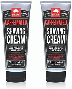 Pacific Shaving Company Caffeinated Shaving Cream - Caffeine, Shea Butter + Spearmint Antioxidant Shaving Cream - Clean Formula for a Hydrating, Redness Reducing + Irritation-Free Shave (7 Oz, 2 Pack)