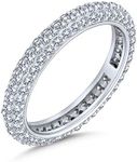 Pave CZ Cubic Zirconia Stackable Et