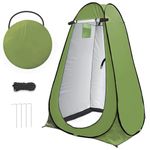 riggoo Toilet Tent Pop Up, Portable Camping Shower Tent, Outdoor Privacy Pop Up Toilet Tent Changing Tent for Beach Fishing Hiking Sun Shelter(UV 40+)（Green）