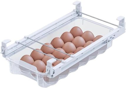 TidyFriend Refrigerator Egg Drawer - Snap-on Holder for Organizes and Protects Eggs - Adjustable and Space Saving, Storage Container