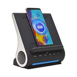 Azpen Dockall D108 Wireless Charging Dock wBluetooth Speakers. Qi-Certified Wireless for 7.5W Charging with iPhone Xs MaxXRXSS 8 8Plus 10W for Galaxy S10 S9 S9 S8 Note 9 - Black