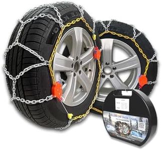 Auto Tightening Snow Chains 2025 - Alloy Steel Tire Chains for SUVs, Trucks & Family Vehicles, Set of 2, fit for Tires 235 245 255 265 275 285 and Perfect for Snow, Mud & Rugged Terrains, 0232805