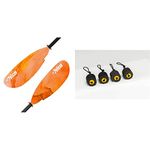 Poseidon Paddle - Aluminum Shaft Kayak Paddles + Pelican Sit-on-Top Kayak Scupper Plugs (4 Pack)