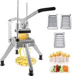WMM Upgrade Commercial Vegetable Fruit Chopper With 1/2″,1/4″,3/8″ Blades Heavy Duty Professional Food Dicer Kattex French Fry Cutter Onion Slicer Stainless Steel For Tomato Peppers Potato Mushroom