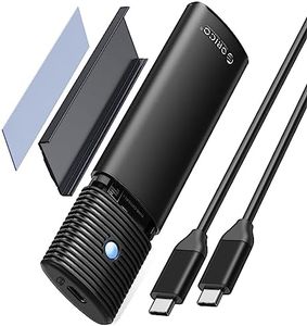 ORICO M.2 NVMe SATA SSD Enclosure Adapter Tool-Free, USB C 3.2 Gen 2 10Gbps NVMe, 5Gbps NGFF SATA PCIe M-Key(B+M Key) 2230/2242/2260/2280, Aluminum External M2 Reader Support UASP Trim- PWDM2-BK