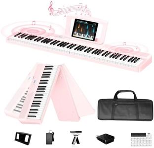 TERENCE Piano numérique à 88 touches - Clavier dynamique pondéré - 2 haut-parleurs de 15 W - Panneau de commande tactile - Fonction d'enregistrement vidéo et audio intégré - Casque et haut-parleur